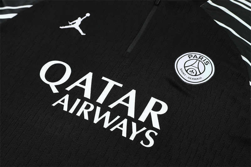 2024/25 Paris Saint German F.C. Black Half-Zip Tracksuit