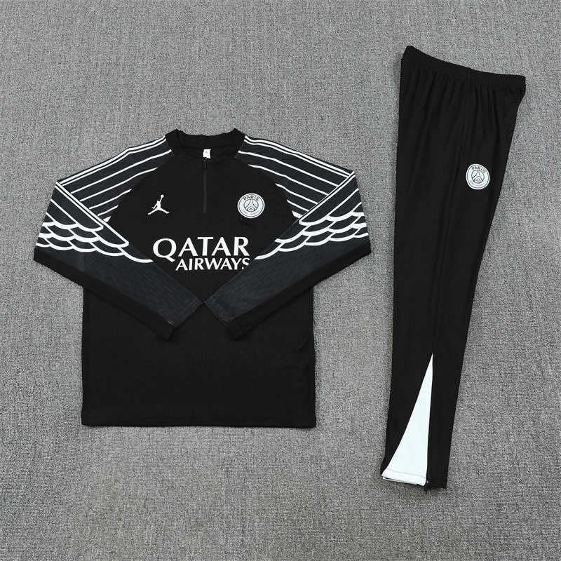2024/25 Paris Saint German F.C. Black Half-Zip Tracksuit