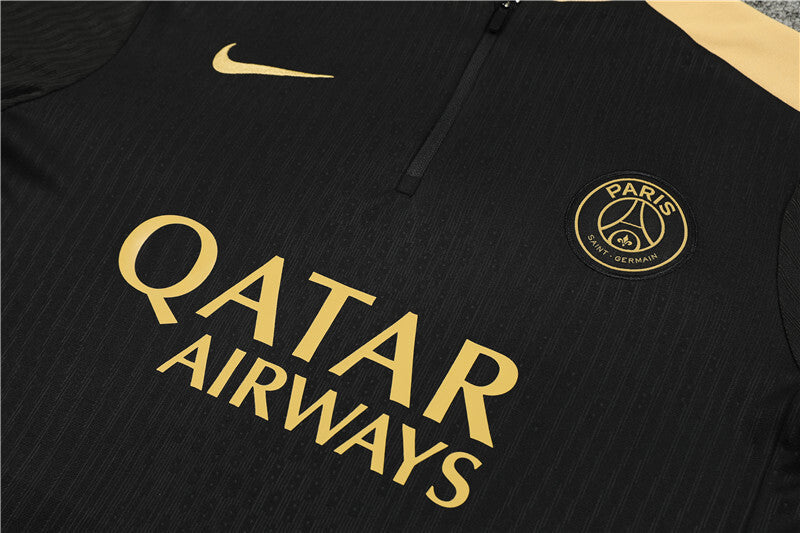 2024/25 Paris Saint German F.C. Black/Gold Tracksuit