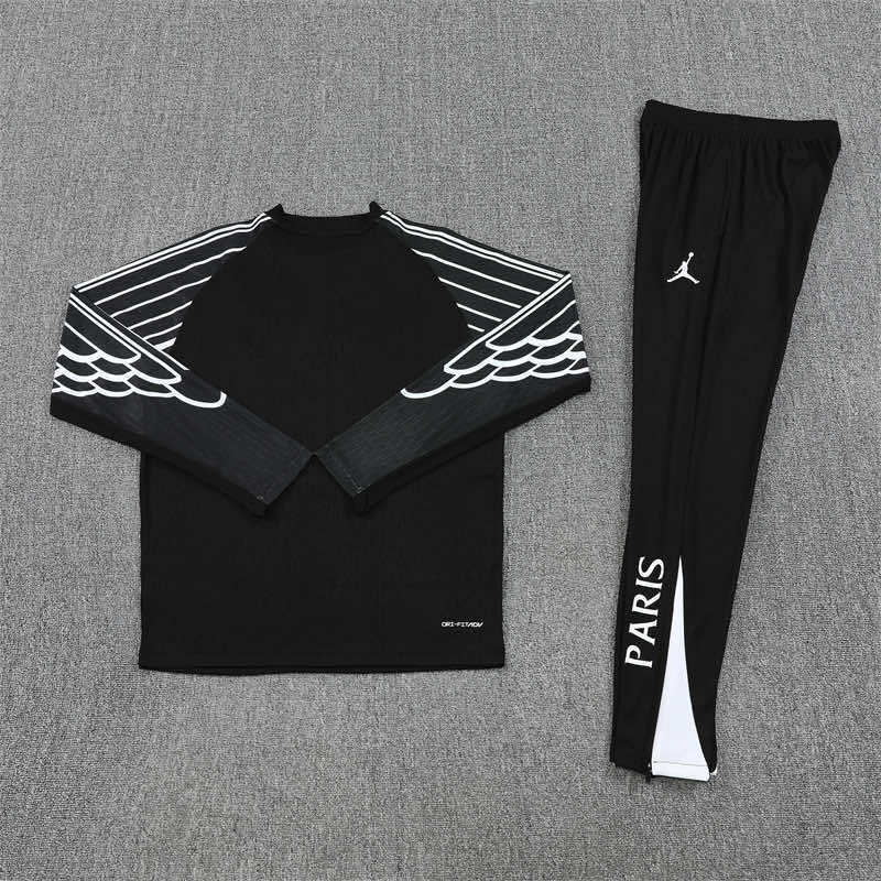 2024/25 Paris Saint German F.C. Black Half-Zip Tracksuit