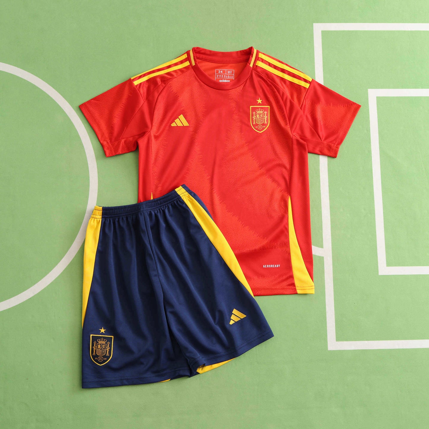 2024 UEFA Spain Home Kids Kit