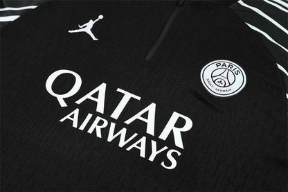 2024/25 Paris Saint German F.C. Black Half-Zip Tracksuit