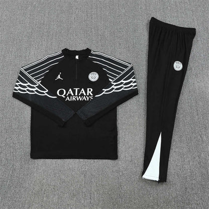 2024/25 Paris Saint German F.C. Black Half-Zip Tracksuit
