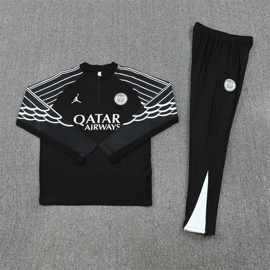 2024/25 Paris Saint German F.C. Black Half-Zip Tracksuit