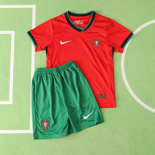 2024 UEFA Portugal Home Kids Kit