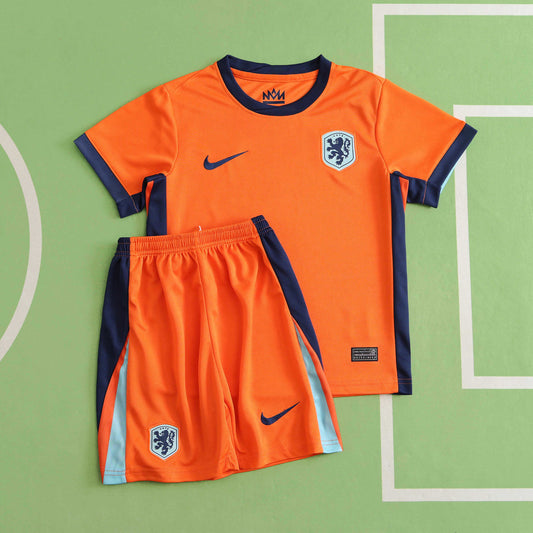 2024 UEFA Netherlands Home Kids Kit