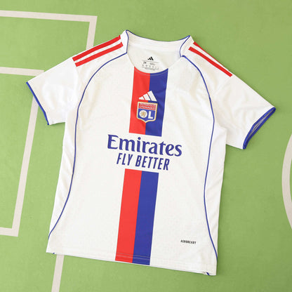 2025/26 Olympique Lyonnais Home Kids Kit