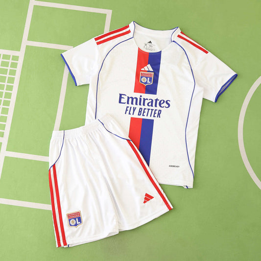 2025/26 Olympique Lyonnais Home Kids Kit