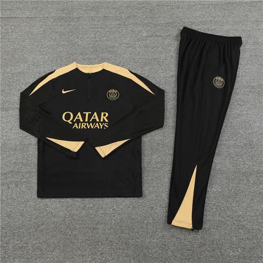 2024/25 Paris Saint German F.C. Black/Gold Tracksuit